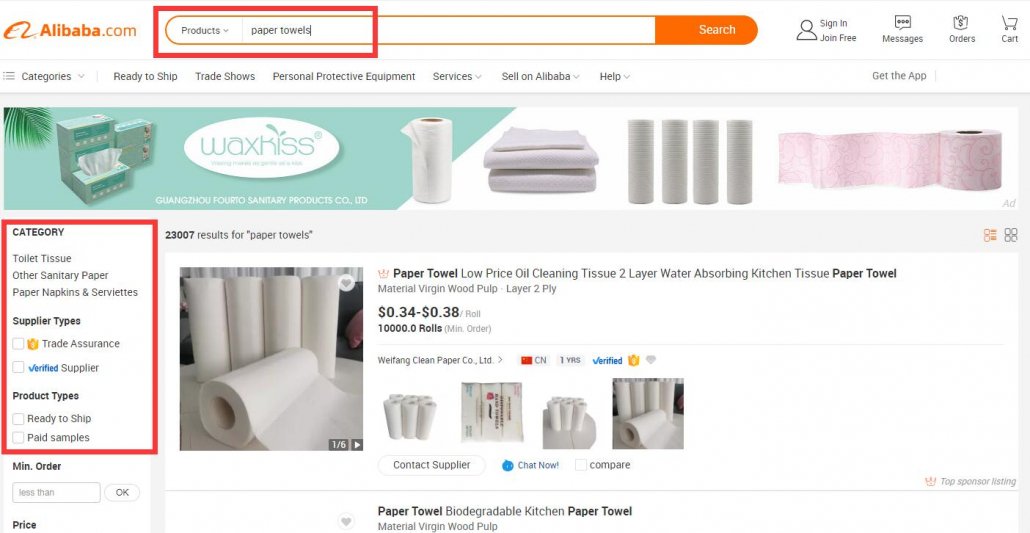 Import and Ship Paper Towels From China