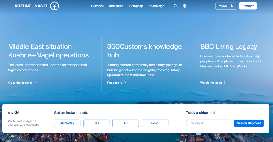 Kuehne+Nagel Global Freight Forwarder