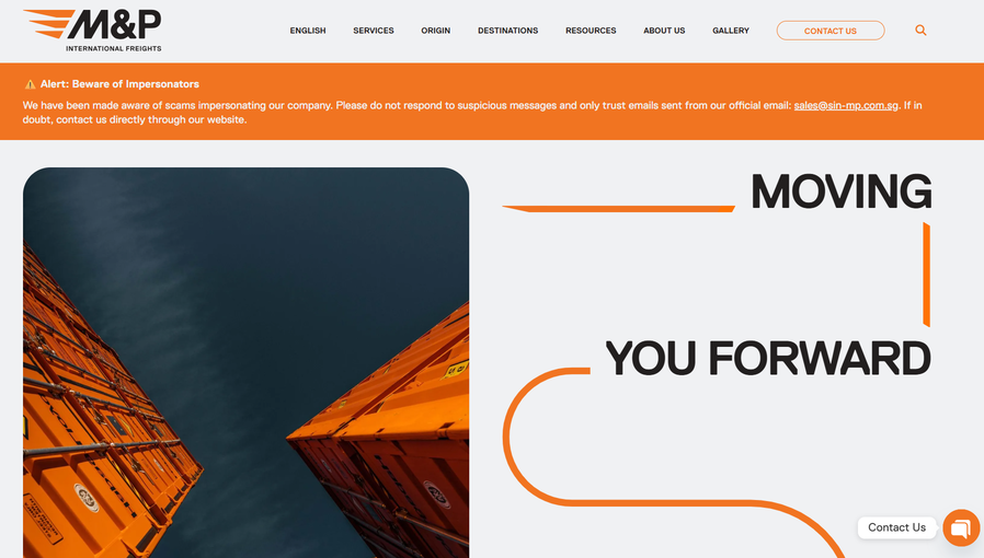 M&amp;P International Freights China Singapore Logistics