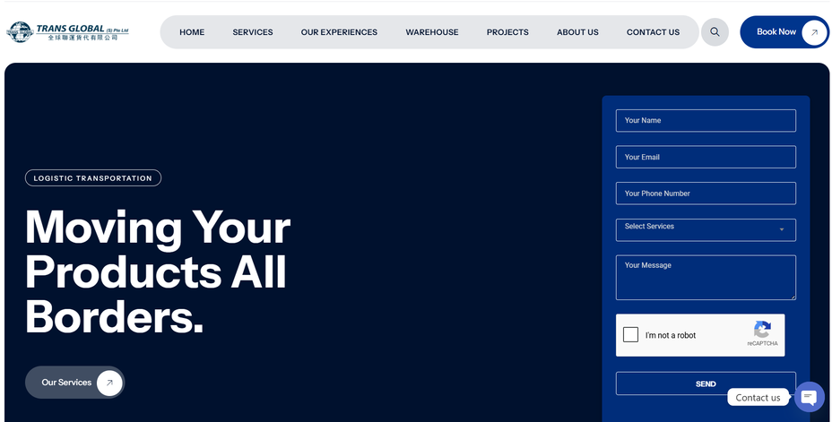 Trans Global (S) Pte Ltd China to Singapore Freight