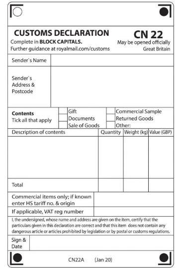 customs declaration demo