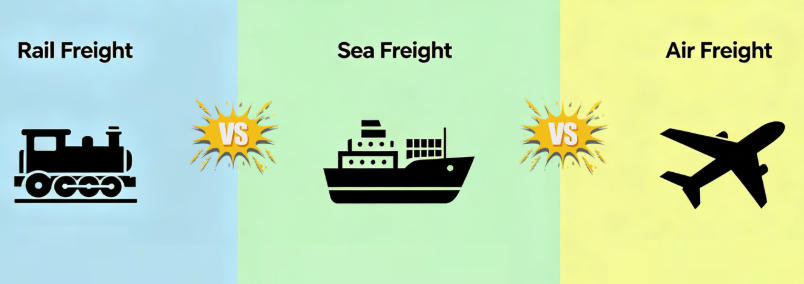 rail vs sea vs air freight