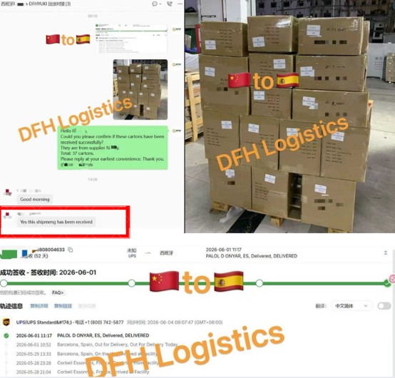 shipping from china to spain