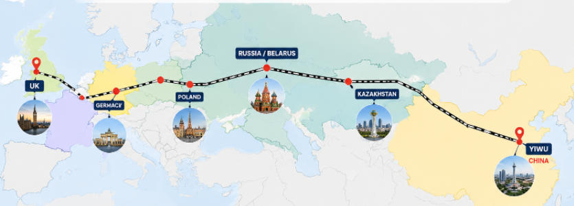 yiwu london rail line