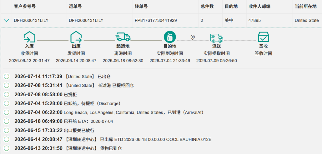 China to USA by Sea Freight 