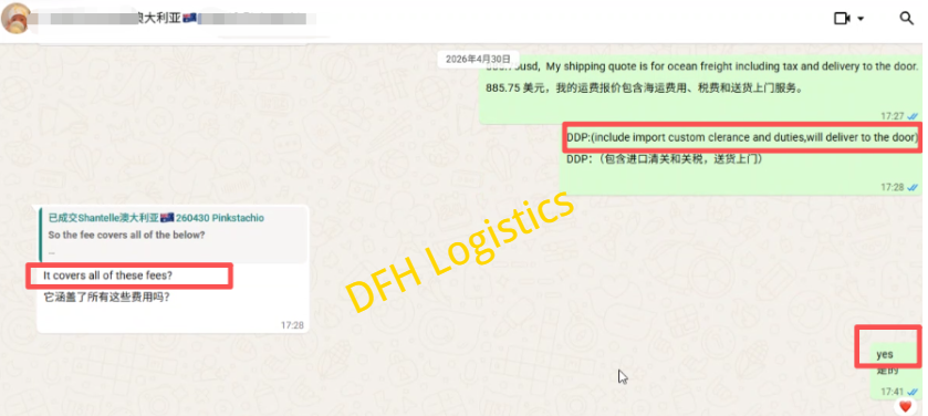 Sea Freight DDP China to Australia