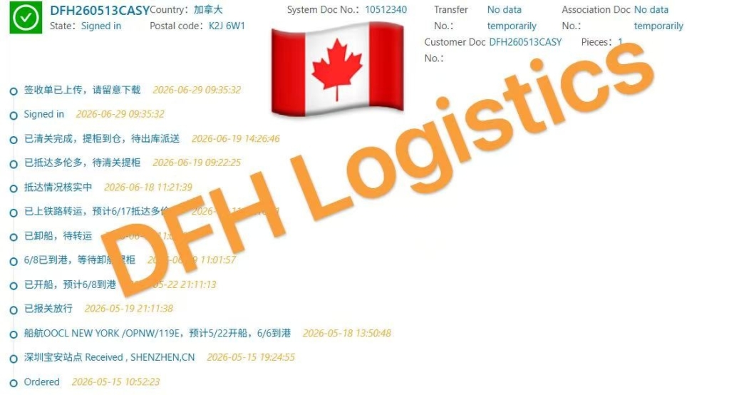Sea Freight DDP China to Canada