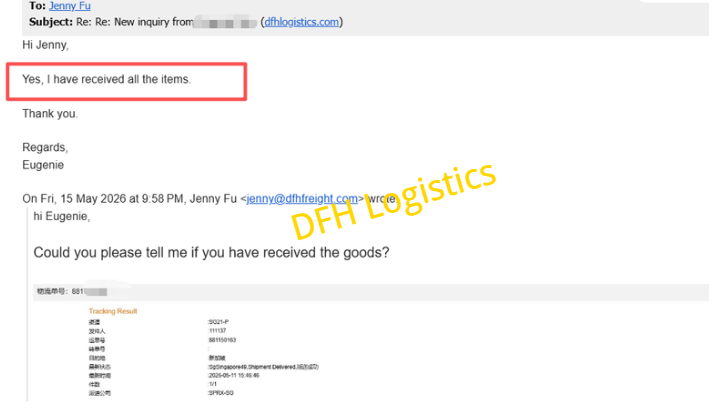 Sea Freight DDP Door-to-Door China to Singapore