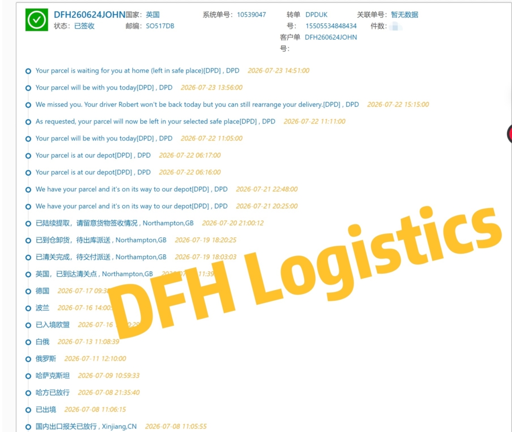 China to the UK via Road Freight DDP