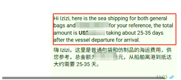 Shipping Bags from China to USA