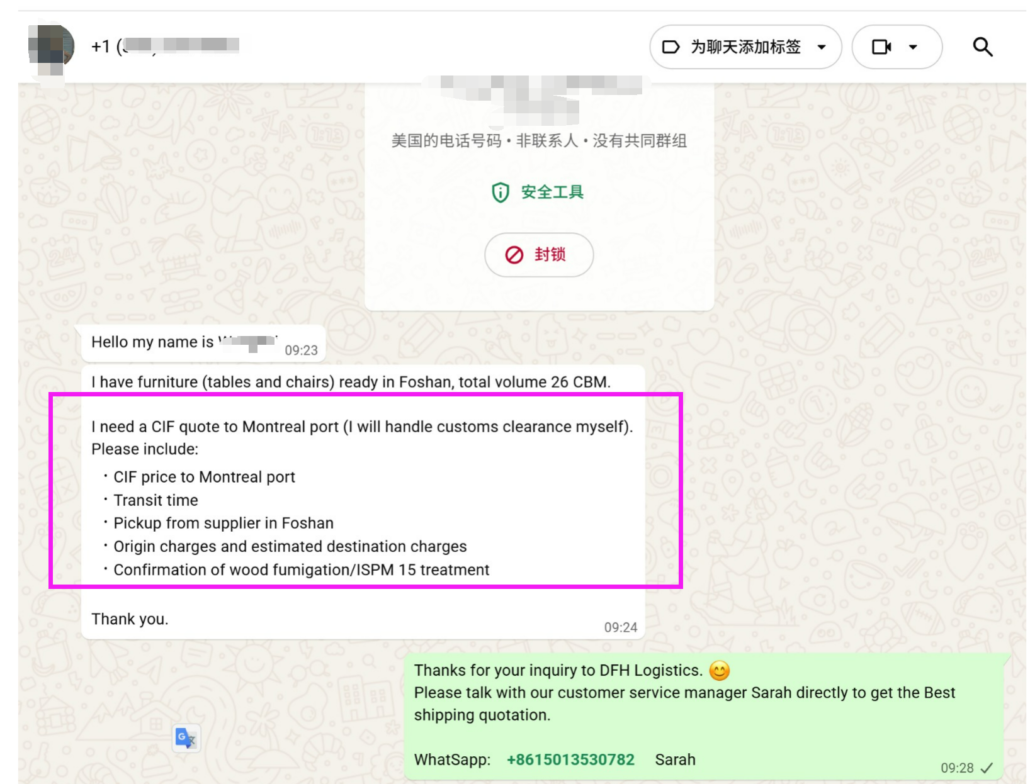 Shipping Furniture from China to Canada