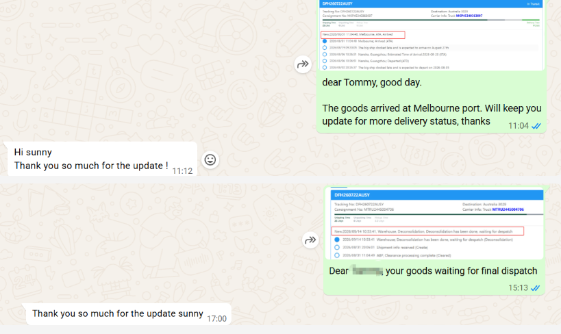Shipping Furniture from Multiple Suppliers in China to Australia