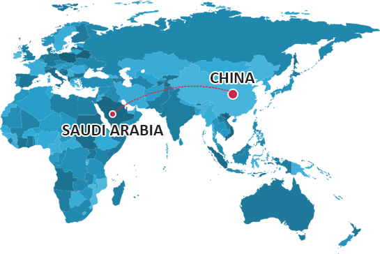 shipping from China to Saudi Arabia