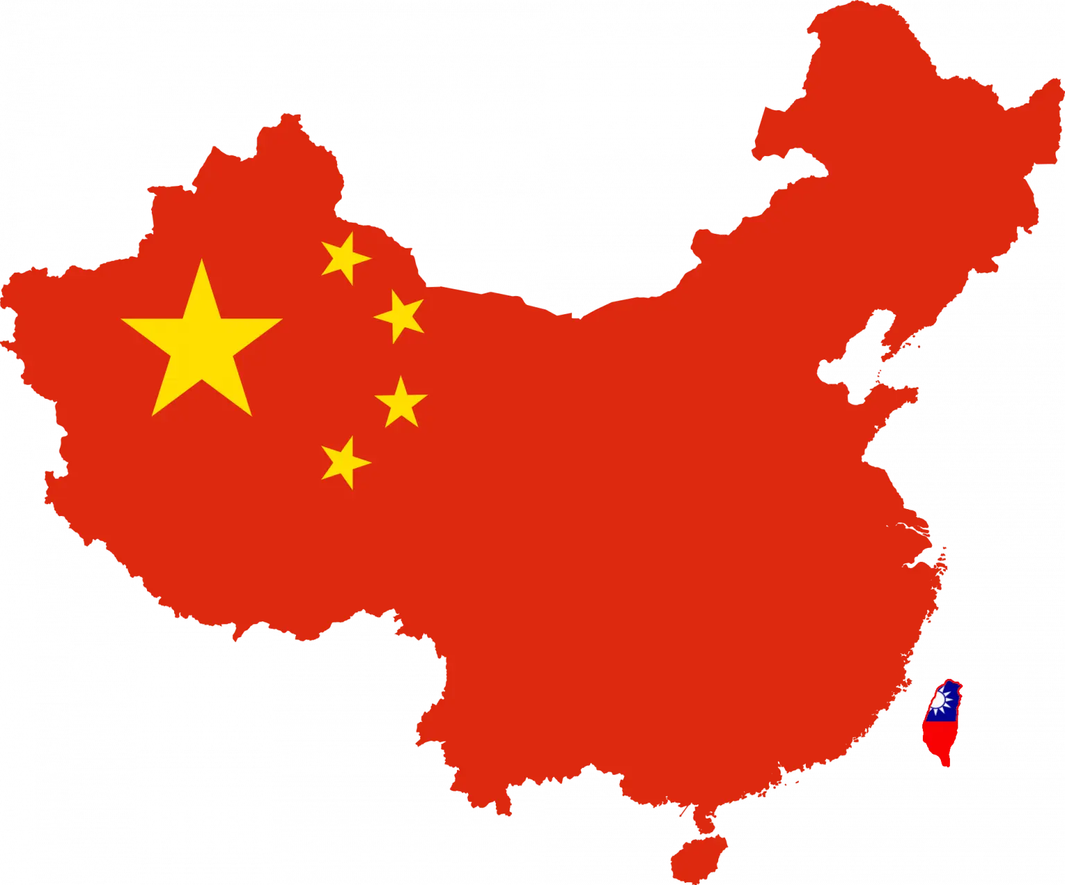 China flag map