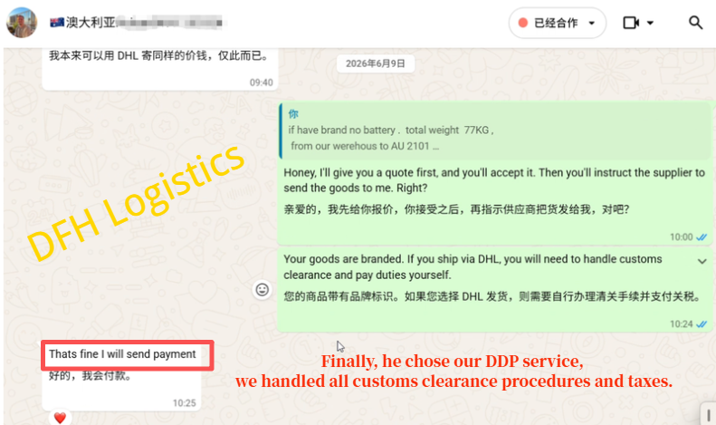 Air DDP Door-to-Door China to Australia